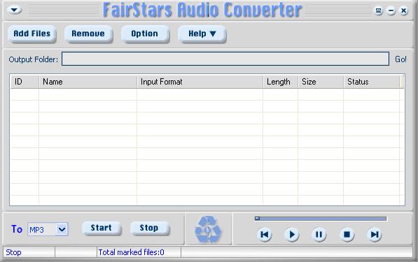 главное окно FairStars Audio Converter