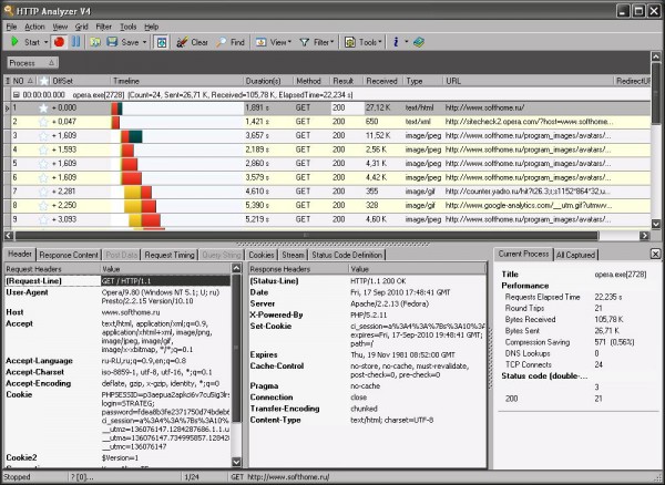 Пример запроса в HTTP Analyzer