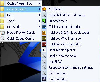 Общие настройки K-Lite Codec Pack