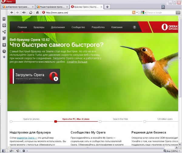 Общий вид Opera