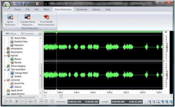 Окно редактора Power Sound Editor