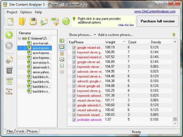 Site Content Analyzer