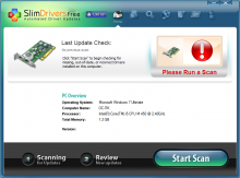 Интерфейс программы SlimDrivers Интерфейс программы SlimDrivers