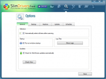 Параметры SlimDrivers Параметры SlimDrivers